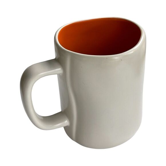 Rae Dunn Thanksgiving Inspired Coffee Mug (Turkey Day Ivory/Orange) NWOT - Picture 7 of 8